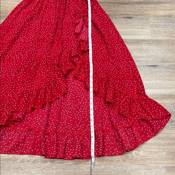 SHEIN Size XS Red Polka Dot Maxi Dress - Picture 12 of 12